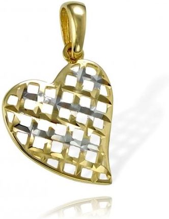 Złote Ażurowe Diamentowane Serce - Pr. 585