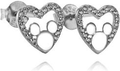 Zdjęcie Srebrne Rodowane Kolczyki Myszki w Secu z Cyrkoniami - Dobczyce