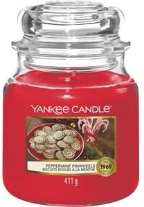 Yankee Candle Zapachy Do Pomieszczeń Świece Zapachowe Peppermint Pinwheels Classic Small Glass 104 G 184720
