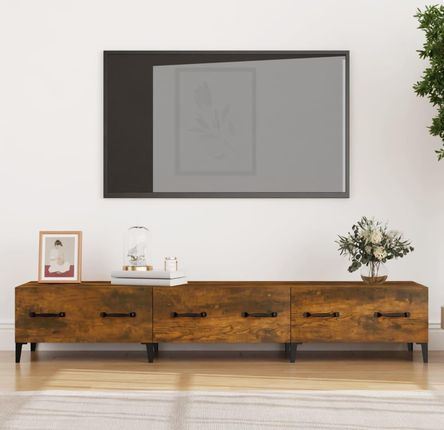 Vidaxl Szafka Pod Telewizor Przydymiony Dąb 150X34 5X30 Cm 817510