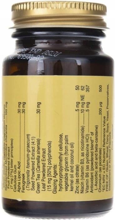 SOLGAR MODULATORY GLUKOzY 60tabl, - zdjęcie 2 SOLGAR MODULATORY GLUKOzY 60tabl,
