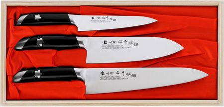 Satake Cutlery Mfg.Co. Ltd Sakura Zestaw 3 Noży W Drewnianym Pudełku (Hi1340)