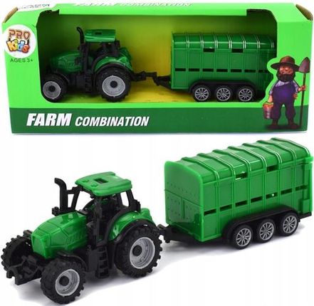 Pro Kids Traktor Rolniczy Z Przyczepą Na Zwierzęta Farma