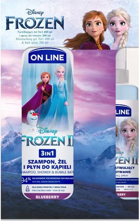 On Line Disney Zestaw Prezentowy Frozen (Żel 3W1 400Ml+ Spray Do Włosów 200Ml)
