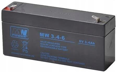 Mw Power Akumulator 6V 3,4Ah 3.4-6 Agm (Mw634)