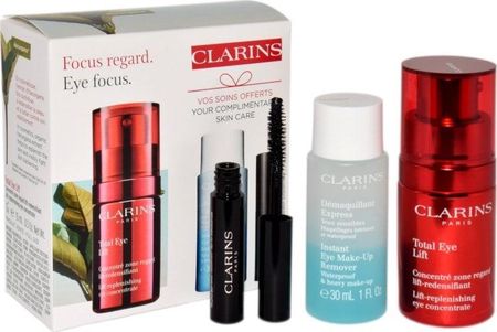 Clarins Set (Total Eye Lift 15Ml + Instant Make-Up Remover 30Ml Mascara Wonder Perfect 4D 3Ml) 