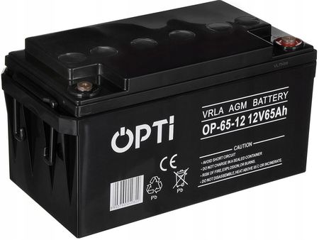 Volt Akumulator Polska Agm Opti 12V 65Ah (6Akuv065Ag)