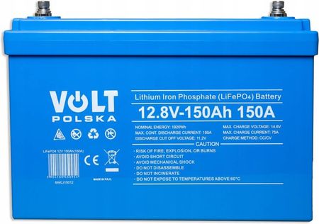 Volt Akumulator Lifepo4 12.8V 150Ah 150A Bms +Bluetooth (6Aklb15012)