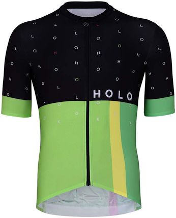 HOLOKOLO Koszulka kolarska z krótkim rękawem - OPTIMISTIC ELITE - czarny/zielony XL