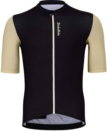 HOLOKOLO Koszulka kolarska z krótkim rękawem - RELIABLE ELITE - czarny/beżowy S