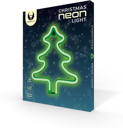Neon LED CHRISTMAS CHOINKA zielona Bat + USB FLNE16 Forever Light