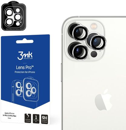 3Mk Lens Protection Pro Szkło Iphone 14 Max / Na Aparat Kamerę Obiektyw Przezroczysty (3Mk Silver(11)) (106670)