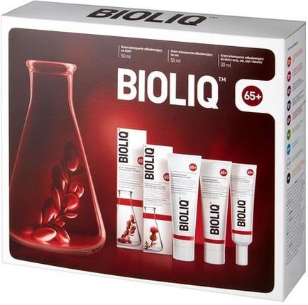 Bioliq 65+ Krem Intensywnie Odbudowujący Na Dzień 50ml + Krem Na Noc 50ml +  krem do skóry oczu, ust, szyi i dekoltu 30 ml