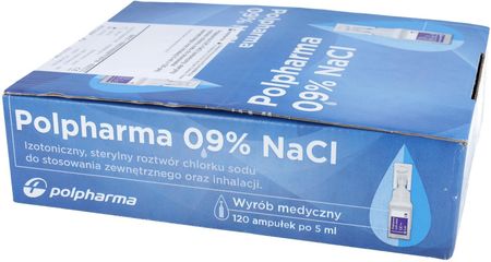 Polpharma 0,9% Nacl Roztwór Chlorku Sodu 5ml 120 Szt.