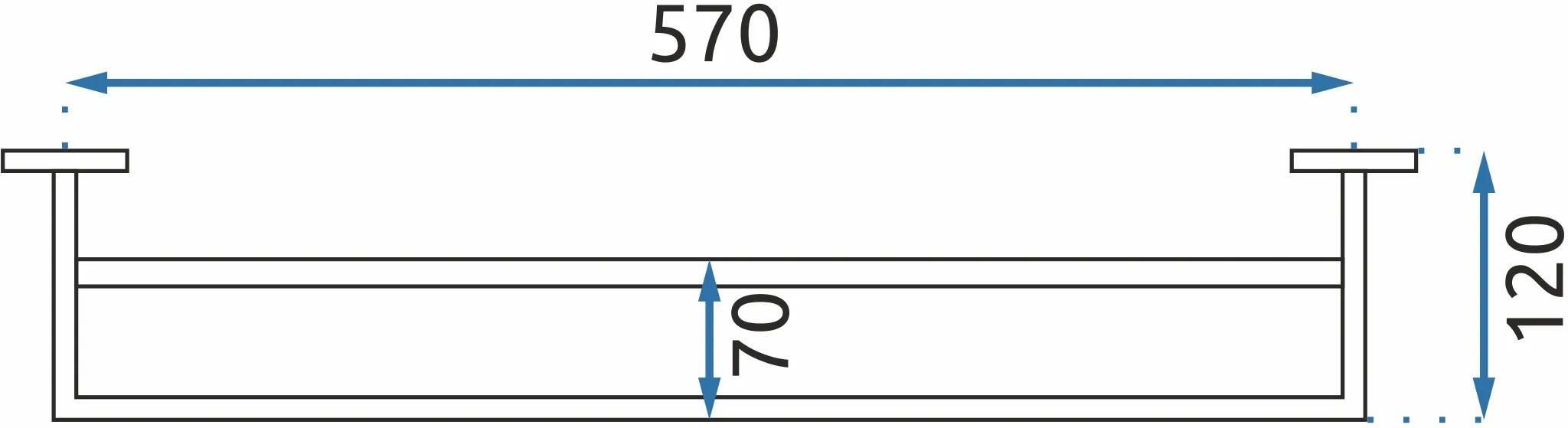 Rea Wieszak Łazienkowy Na Ręczniki Dwuramienny Złoty Erlo 02 (REA80005)