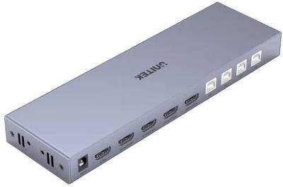 Unitek Przełącznik KVM V306A 4K HDMI 2.0 4-in 1-out +USB - zdjęcie 3 Unitek Przełącznik KVM V306A 4K HDMI 2.0 4-in 1-out +USB
