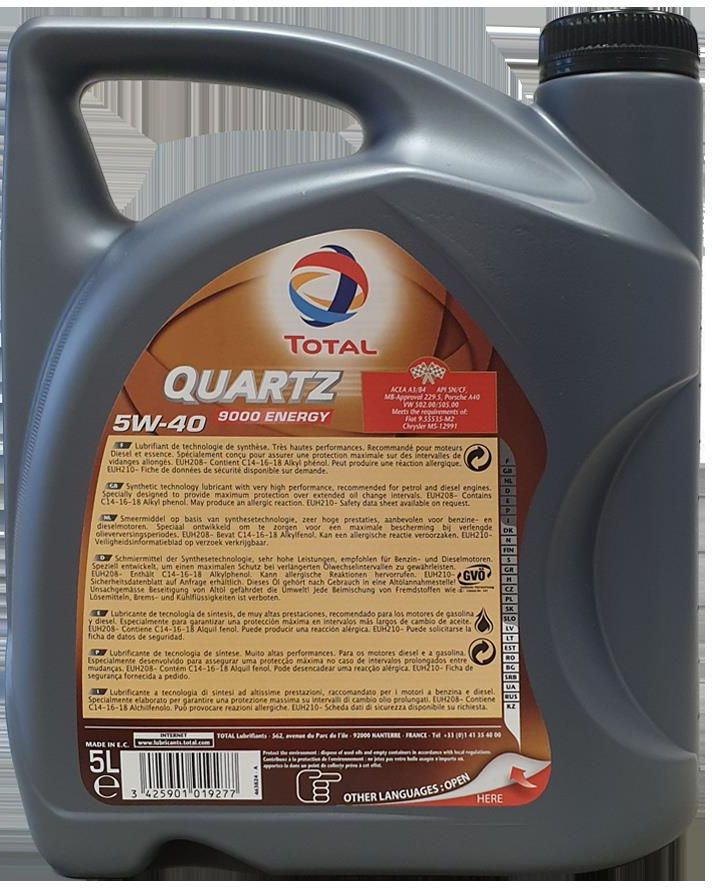 Total 5W 40 Quartz 9000 Energy 5l - opinie i ceny na Ceneo.pl