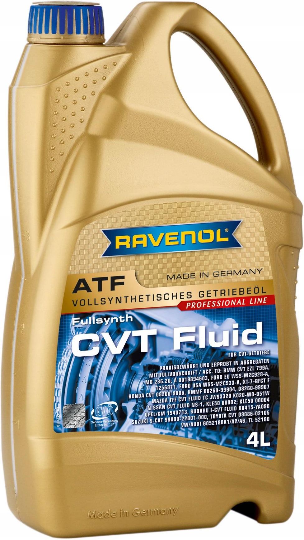 Olej Przekładniowy Ravenol Olej Atf Skrzynia Automatyczna Cvt Fluid 4l