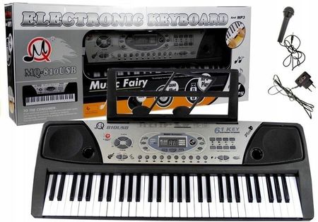 Ecotoys Keyboard Dla Dzieci Organy Mikrofon 61 Klawiszy 