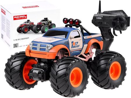 Jokomisiada Autko Monster Truck Big Foot Pilot 2.4Ghz Rc0563 Pomarańczowy