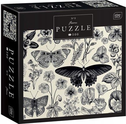 Interdruk Puzzle 500El. Motyle Czarne Premium