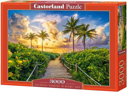 Castor Castorland Puzzle 3000El. C-300617-2 Colorful Sunrise In Miami Usa