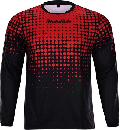 Holokolo Letnia Koszulka Kolarska Z Długim Rękawem Infrared Mtb Long Czerwony/Czarny Xs