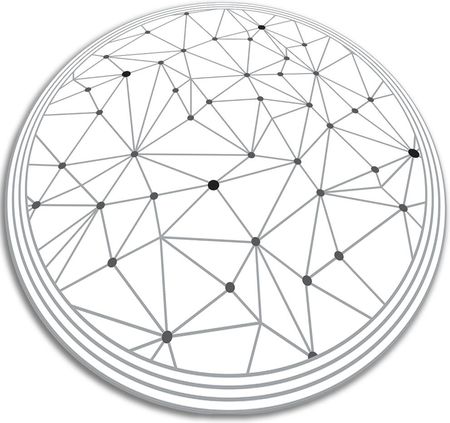 Dywanomat Dywan Okrągły Winylowy Okrągła Geometryczna Siatka Fi 120 Cm Dww-W0007130_Fi 120