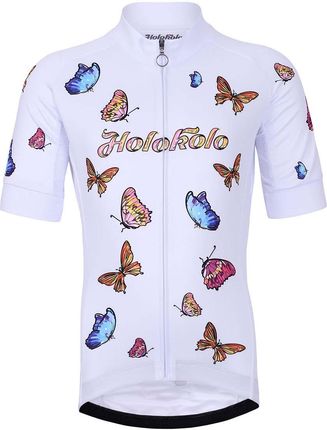 Holokolo Koszulka Kolarska Butterflies Kids Kolorowy/Biały L 155Cm