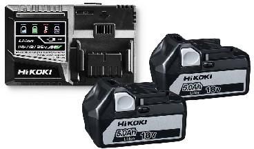Hikoki (Dawniej Hitachi) 2 Akumulatory 18V/5.0Ah + Ładowarka