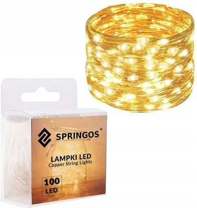 Lampki Choinkowe 100 Led Druciki Mikro Na Baterie 5442346