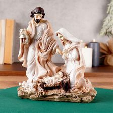 Marka Niezdefiniowana Szopka / Figurki Do Szopki Bożonarodzeniowej Beżowe Zestaw 18 Cm 12754 - Figurki bożonarodzeniowe