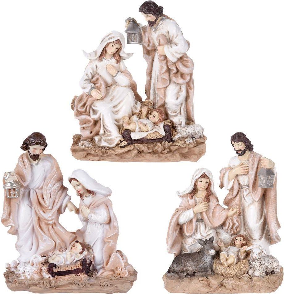 Marka Niezdefiniowana Szopka / Figurki Do Szopki Bożonarodzeniowej Beżowe Zestaw 18 Cm 12754