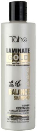 Tahe Laminate Gold Balance Shampo Szampon Do Włosów Prostowanych 300 ml