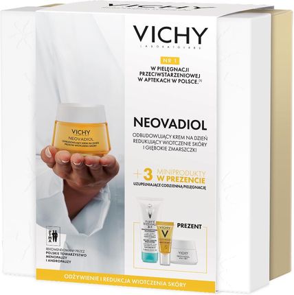 Vichy Neovadiol Peri Krem do twarzy na dzień 50 ml + Na noc 15 ml + serum 5 ml + emulsja do demakijażu 3w1 100 ml