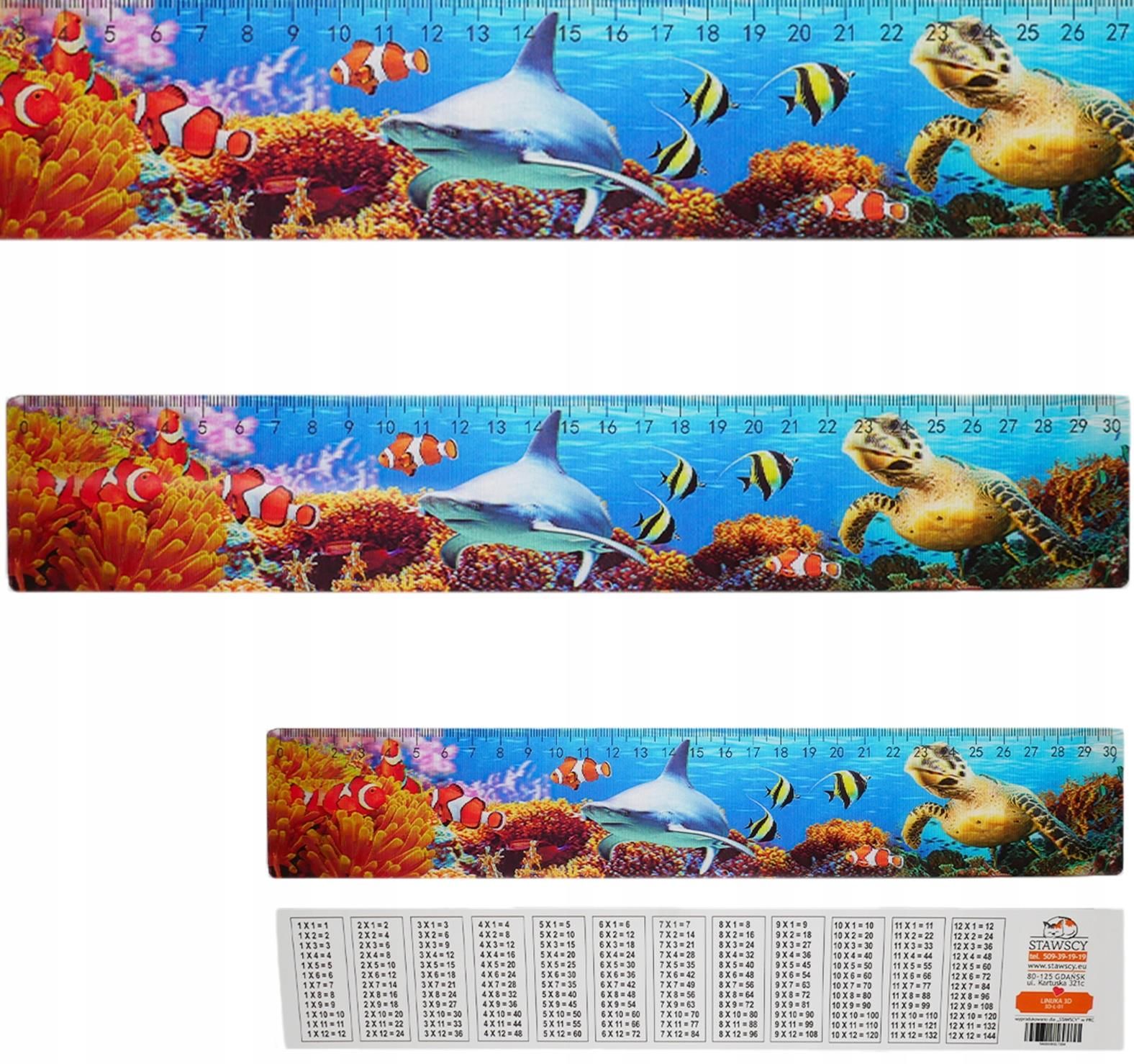 Linijka 3D Z Tabliczką Mnożenia Zwierzęta 30Cm 0 - Ceny i opinie - Ceneo.pl