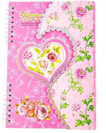 Midex Pamiętnik Notes Kołowy Kwiatki Różne Kolory