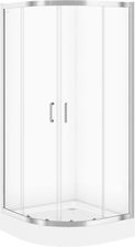 Zdjęcie Cersanit Zip Półokrągła Chrom 90x190 + Brodzik Tako 90x16 (S601110) - Barczewo