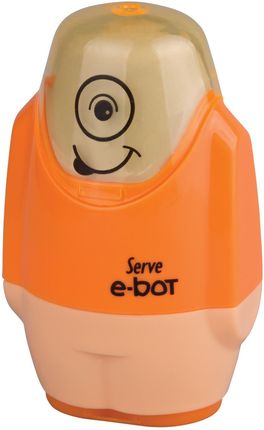 Temperówka Z Gumką Serve E-Bot Pomarańczowa Robot