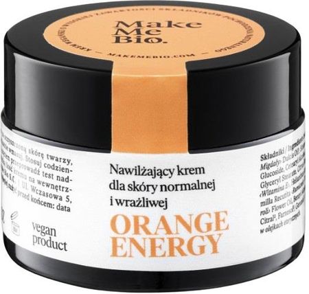 Krem Make Me Bio Orange Energy nawilżający Dla Cery Normalnej I Wrażliwej 30Mlcc na dzień i noc 30ml