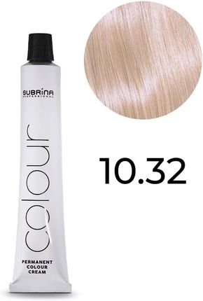 Subrina Farba Permanent Colour 10.32 Najjaśniejszy Blond Złoto Perłowy 100 ml