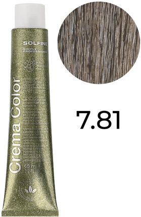 Solfine Farba Crema Color Pearl Ash 7.81 7Pc Popielaty Blond 65Ml