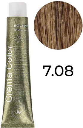 Solfine Farba Crema Color Nordic Natural 7.08 7Nn Nordycki Naturalny Blond 65Ml