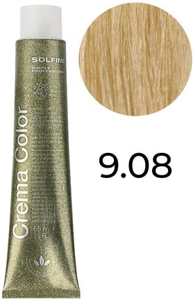 Solfine Farba Crema Color Nordic Natural 9.08 9Nn Nordycki Naturalny Bardzo Jasny Blond 65Ml