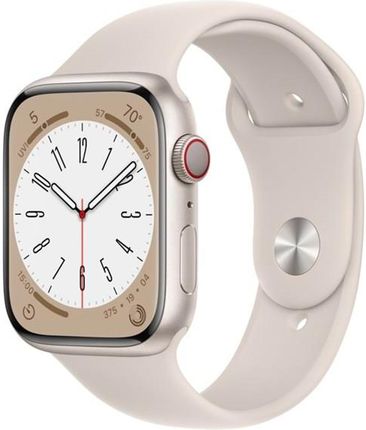 Apple Watch Series 8 Gps + Cellular 45mm Starlight Aluminium Case With Sport Band (MNK73DHA)