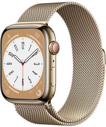 Apple Watch Series 8 Gps + Cellular 45mm Gold Stainless Steel Case With Milanese Loop (MNKQ3DHA)