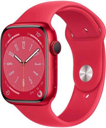 Apple Watch Series 8 Gps, 45mm Koperta Z Aluminium W Kolorze (Product)Red Paskiem Sportowym (MNP43WBA)