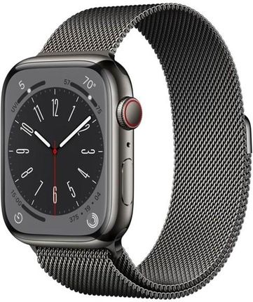 Apple Watch Series 8 Gps + Cellular 45mm Graphite Stainless Steel Case With Graphite Milanese Loop (MNKX3DHA)
