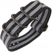 Zdjęcie Pasek NATO-4 - 20mm - Czarny/Szary (Czarna) - Krośniewice