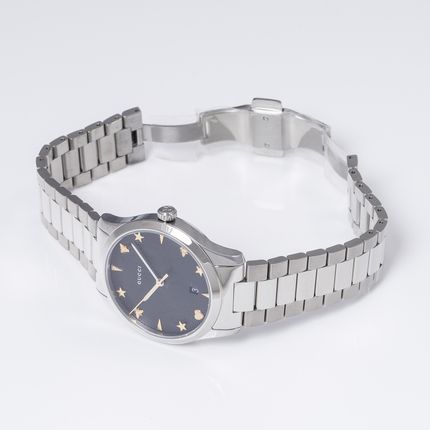 ガーナメント付き✨未使用級　GUCCI アストラカン毛皮コート　シルバー　52 Gucci G Timeless Szary YA1264029A - Zegarki Męskie - Ceny i opinie